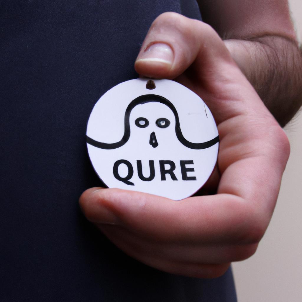 Person holding open source logo